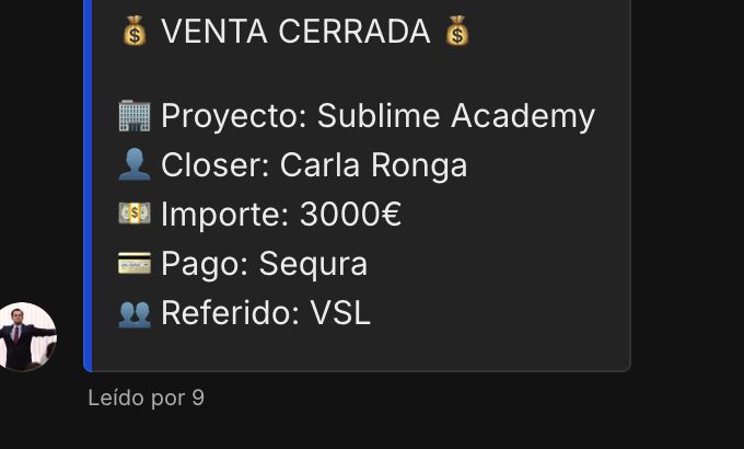 Ventas cerradas de distintos proyectos